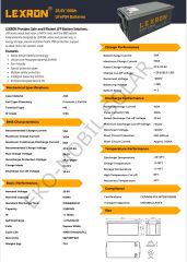 LEXRON 25.6V 100AH LİFEPO4 LİTYUM AKÜ