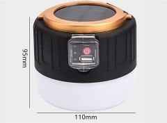 G-300W Kamp Lambası Solar Güneş Enerjili Ampül 26 SMD Led Şarjlı El Feneri Power