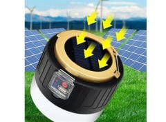 G-300W Kamp Lambası Solar Güneş Enerjili Ampül 26 SMD Led Şarjlı El Feneri Power