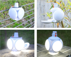 Solar ve Adaptör Şarj Girişli 5 Kanatlı 5 Modlu Kamp Bahçe Lambası (Çok Al Az Öde)