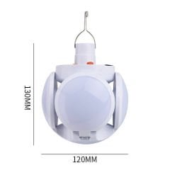 Solar ve Adaptör Şarj Girişli 5 Kanatlı 5 Modlu Kamp Bahçe Lambası (Çok Al Az Öde)