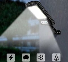 Hareket Sensörlü 120 Led Solar Bahçe Lambası 3 Modlu Dış Mekan Aydınlatma