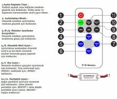 12V Soketli Kumandalı Şerit Led Kontrol Cihazı