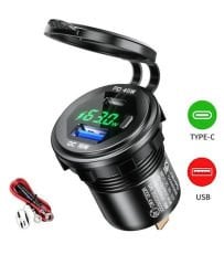 Type-C 45W/QC.3.0 Hızlı Şarj 12/24V