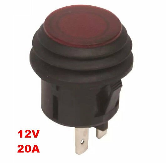 IC-180W Basmalı Yuvarlak Işıklı Kalıcılı ANH. 20A 12VDC Körüklü
