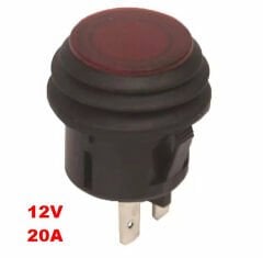 IC-180W Basmalı Yuvarlak Işıklı Kalıcılı ANH. 20A 12VDC Körüklü