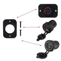 Tekli Pano Tip USB ve Çakmaklık İçin Kulaklı Aparat