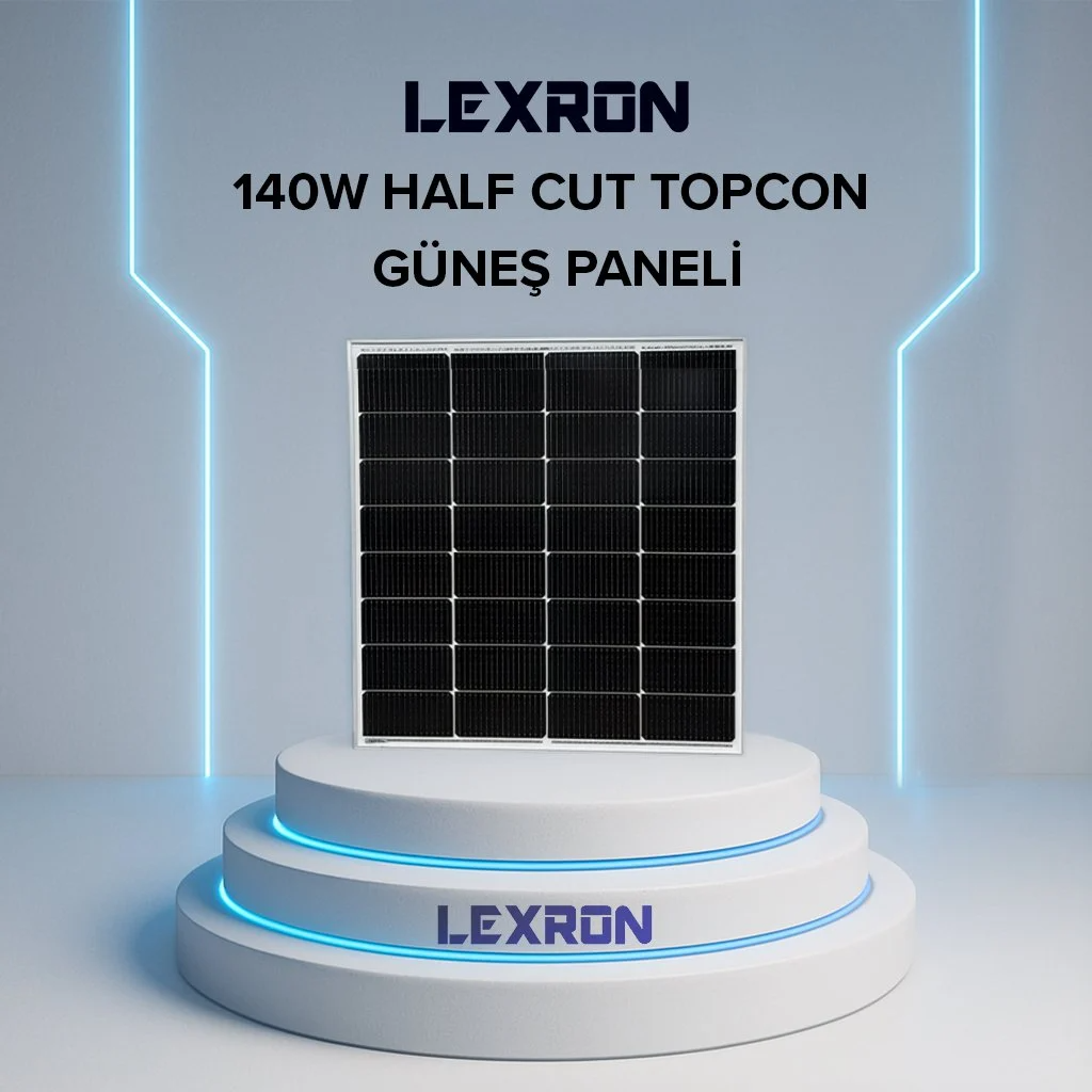 LEXRON 140W HALF CUT TOPCON GÜNEŞ PANELİ