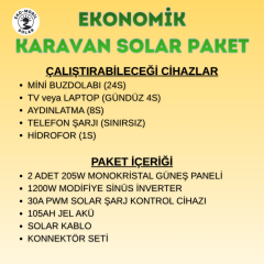 Ekonomik Karavan Solar Paket