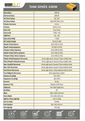 Mexxsun 300W Tam Sinüs İnverter 12V