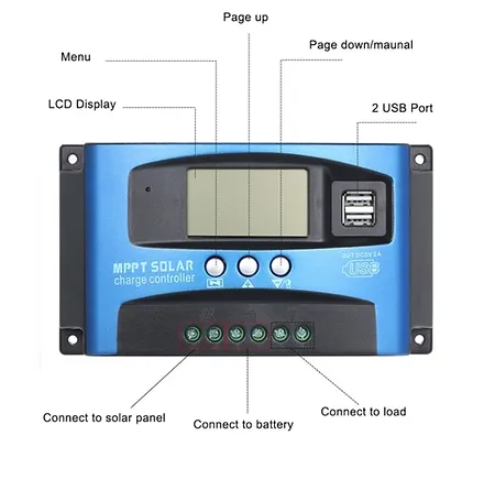 30 Amper 12/24v Solar Şarj Kontrol Cihazı