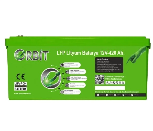 ORBİT 12 V 420 Ah LiFePO4 Lityum Akü