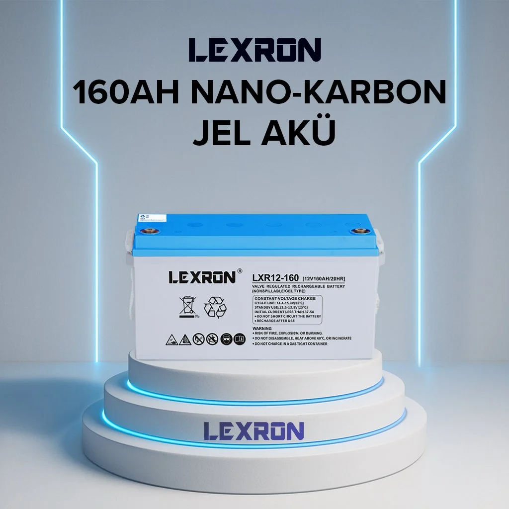 Lexron 160 Ah Derin Döngü Deep Cycle Jel Akü
