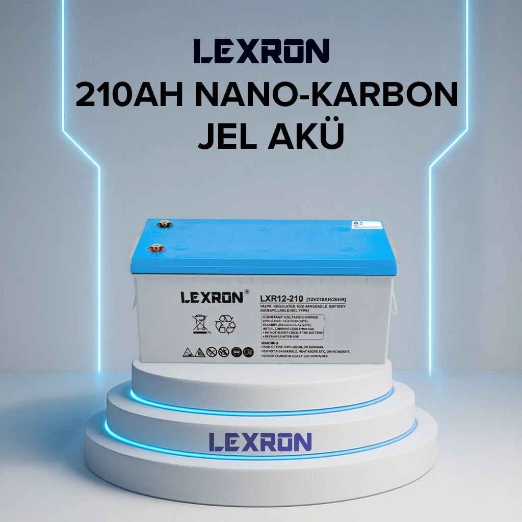 Lexron 210AH Jel Akü Derin Döngü Deep Cycle