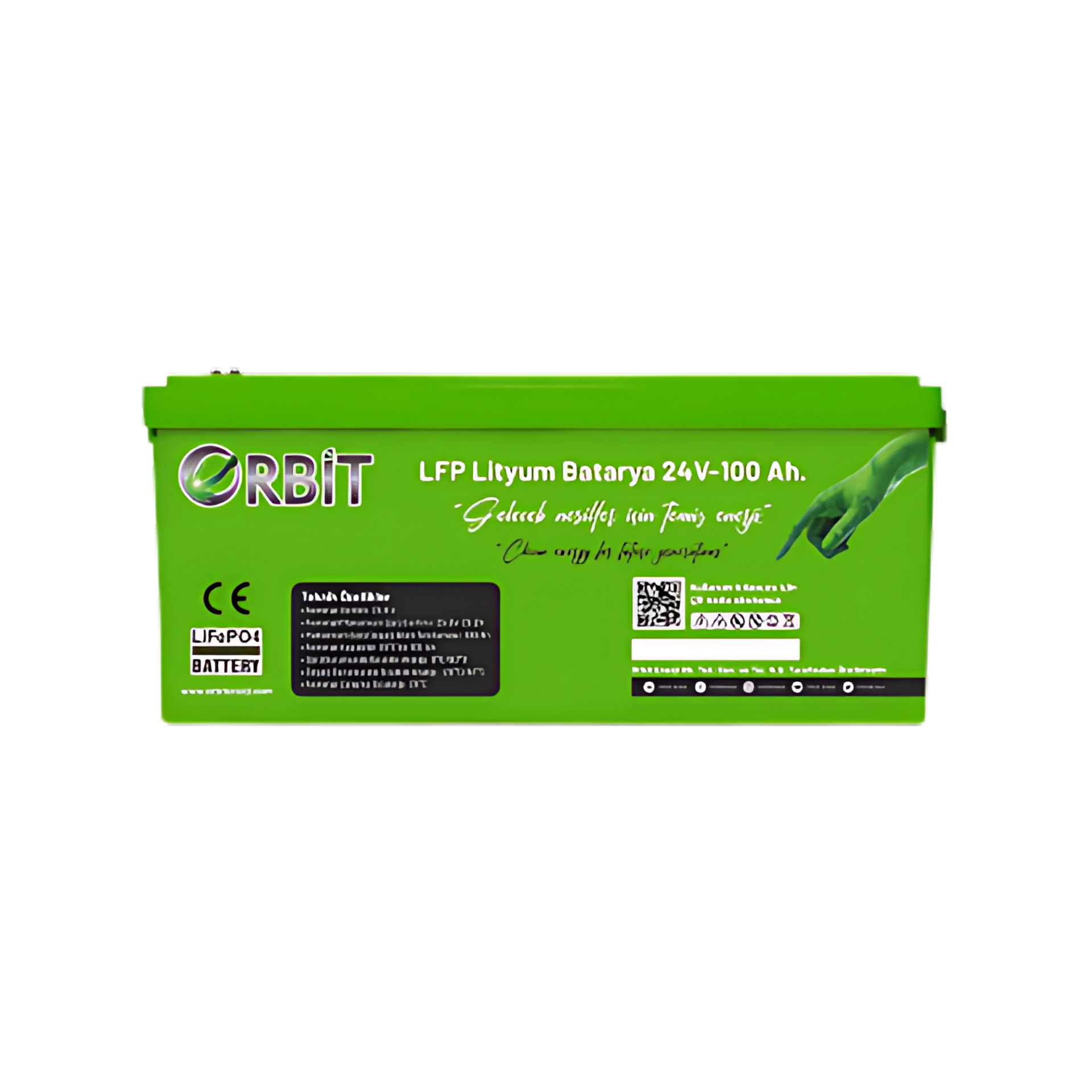 Orbit 24V 100Ah LiFePO4 Lityum Akü Ekranlı Bluetooth'lu