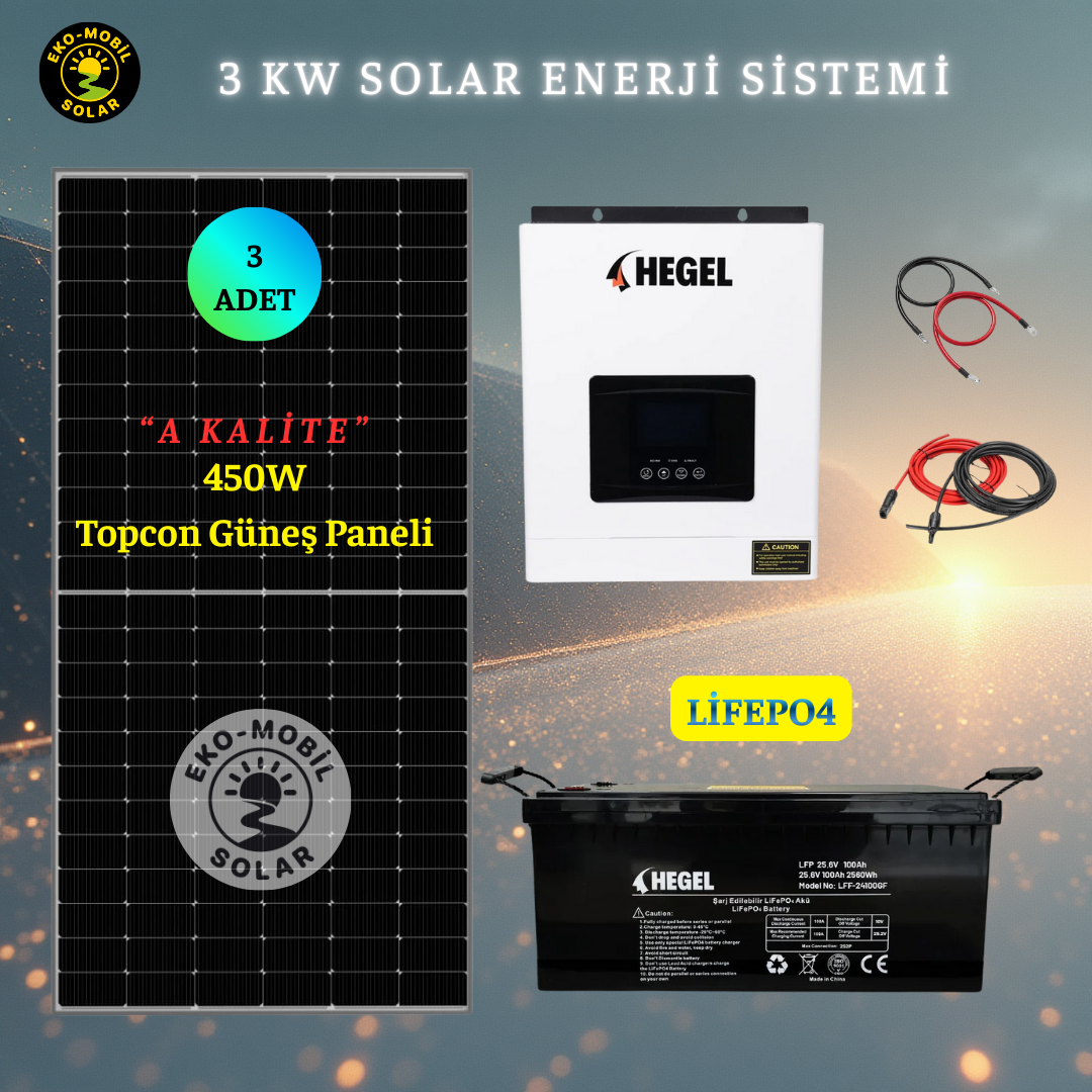 Hazır Solar Paket- Orta-2-LİFEPO4 Akülü
