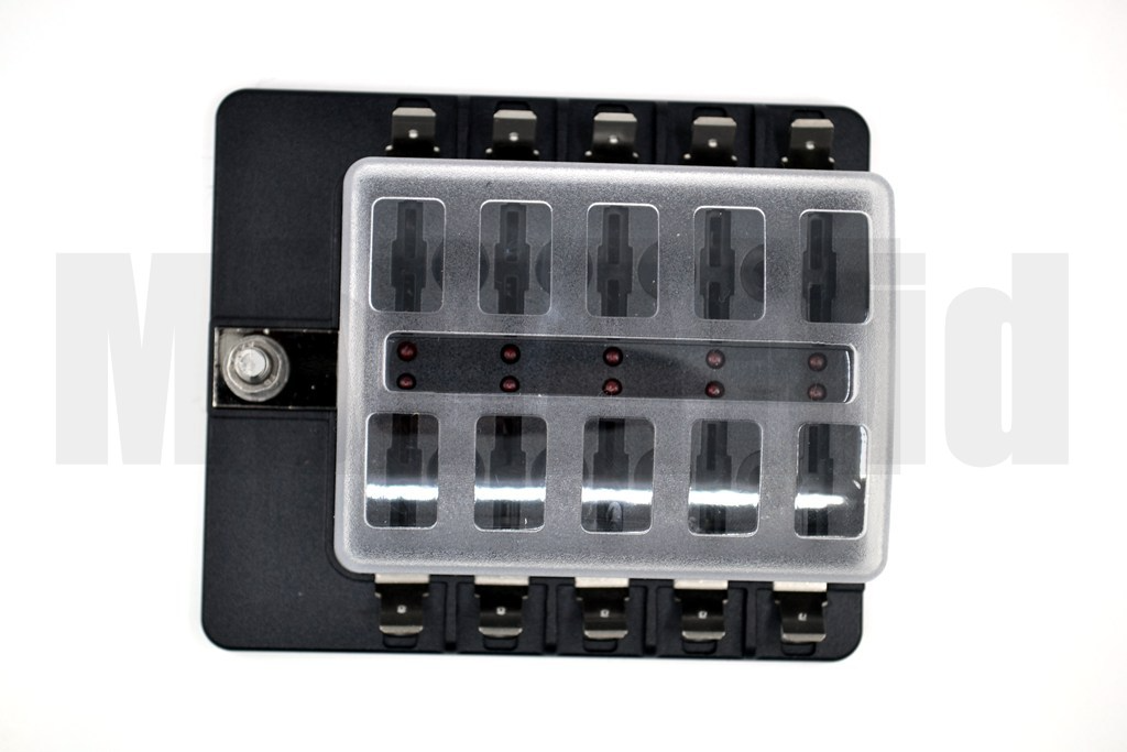 Bıçak Sigorta Kutusu 10 Port İkaz Ledli Etiketli