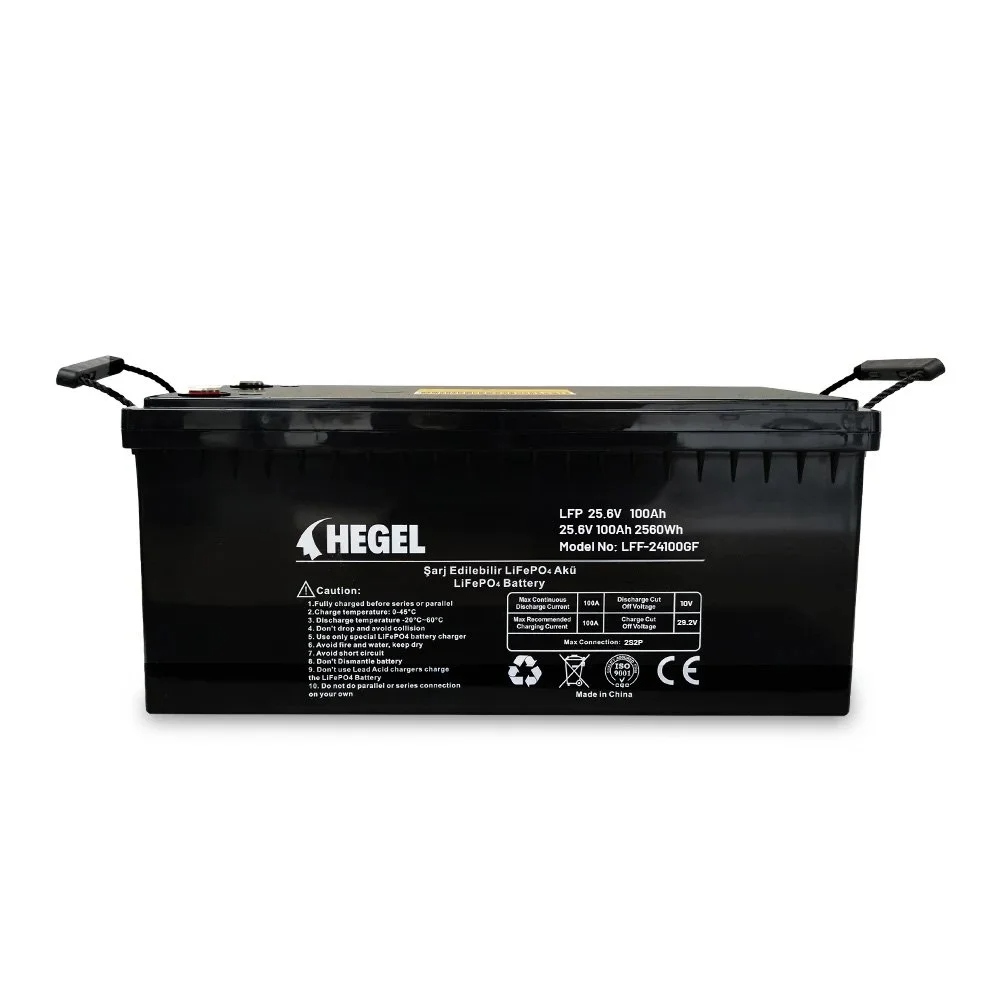 HEGEL LİFEPO4 LİTYUM AKÜ 25.6V 100AH