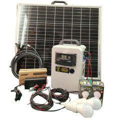 90W Monokristal Güneş Panelli Taşınabilir Güç Kaynağı • 220V Çıkış • Hazır Set Tak-Çalıştır • 2 Led Ampul Hediye • Ekomobil-2