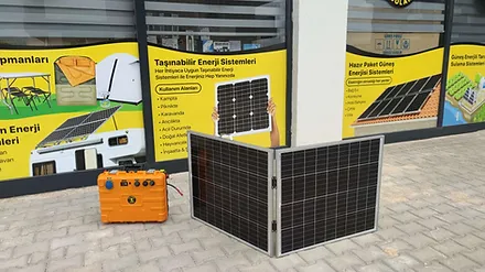 200 WATT Monokristal Katlanır Güneş Paneli (2X100W)