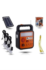 Gold Silver Gs-902p Şarjlı Solar Fener Bluetooth