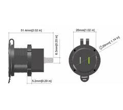 Hızlı Şarj/ Voltmetre 12/24V