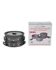 NURGAZ ÜÇÜ BİR ARADA TENCERE TAVA ÇAYDANLIK