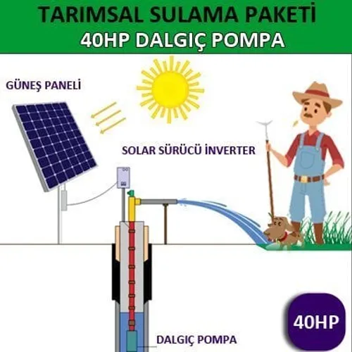 40HP Dalgıç Pompa - Tarımsal Sulama Sistemi