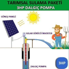 3 HP 2,2 kW 380V GÜNEŞ ENERJİLİ TARIMSAL SULAMA SİSTEMİ