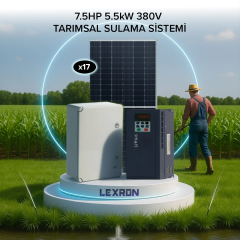7.5HP 5.5kW (380V) GÜNEŞ ENERJİLİ TARIMSAL SULAMA SİSTEMİ