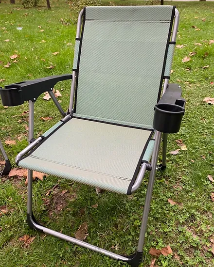 Katlanır Lüx Sandalye Bardaklıklı Fileli Kumaş