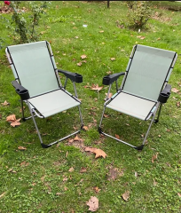 Katlanır Lüx Sandalye Bardaklıklı Fileli Kumaş