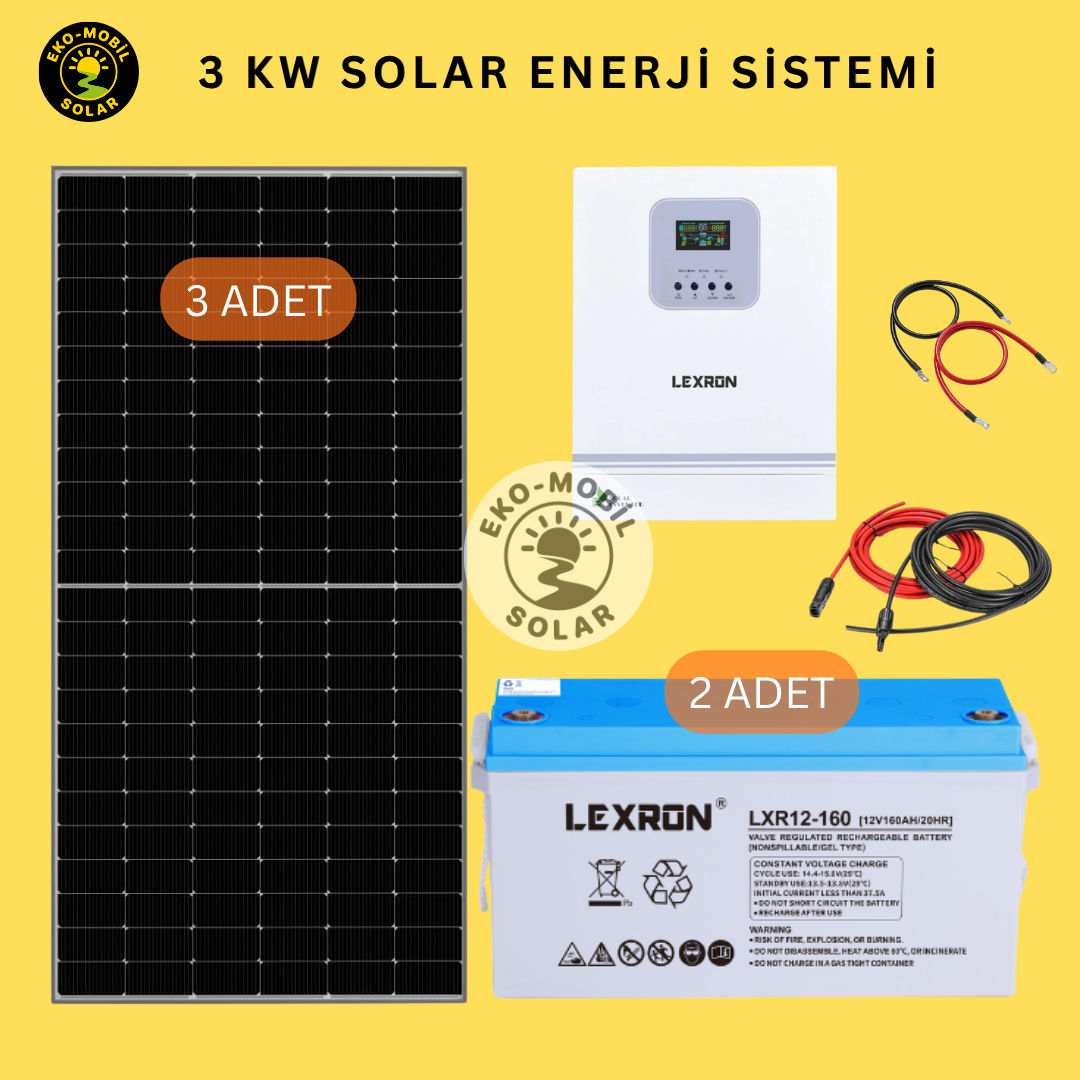 3kW Solar Paket Bağ Evi Konteyner