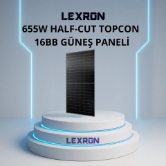 Lexron 655W TOPCon Half-Cut Güneş Paneli
