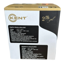 Kent Oto Su Isıtıcı Ketıl 12V 1 Litre (Beyaz)