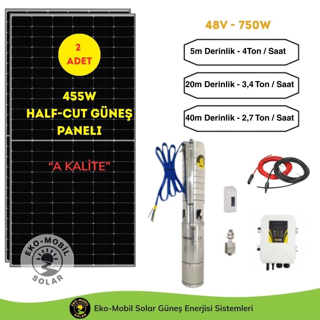 Hazır Solar Paket 48V DC Dalgıç Pompa HEGEL
