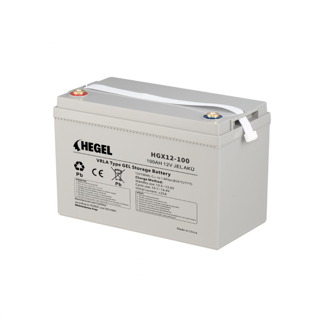 Hegel 100Ah 12V Jel Akü